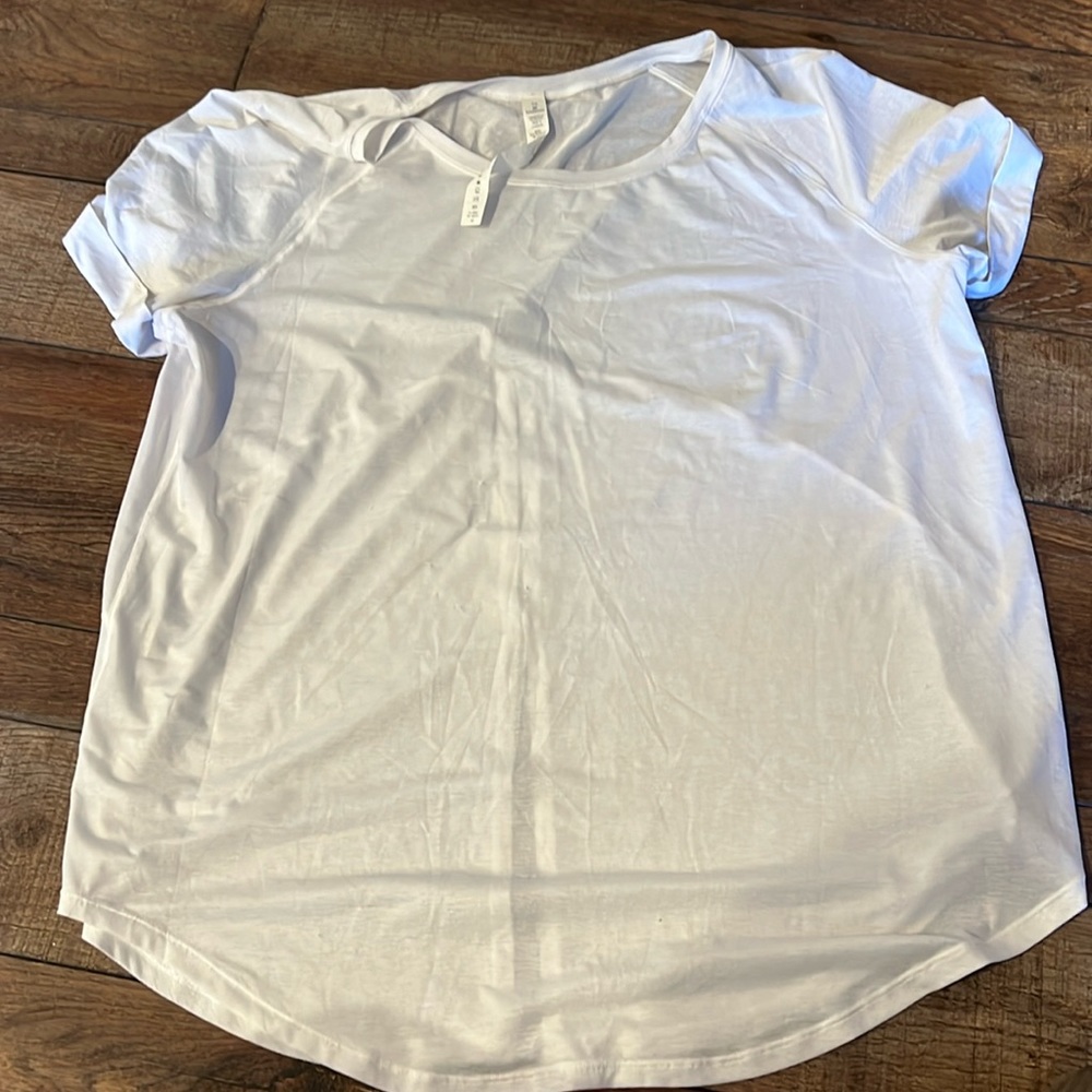 Lululemon open up tieback T-shirt, color, white